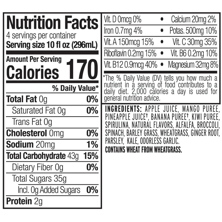 Naked Juice Boosted Smoothie Green Machine 10 oz Bottles 4 Count