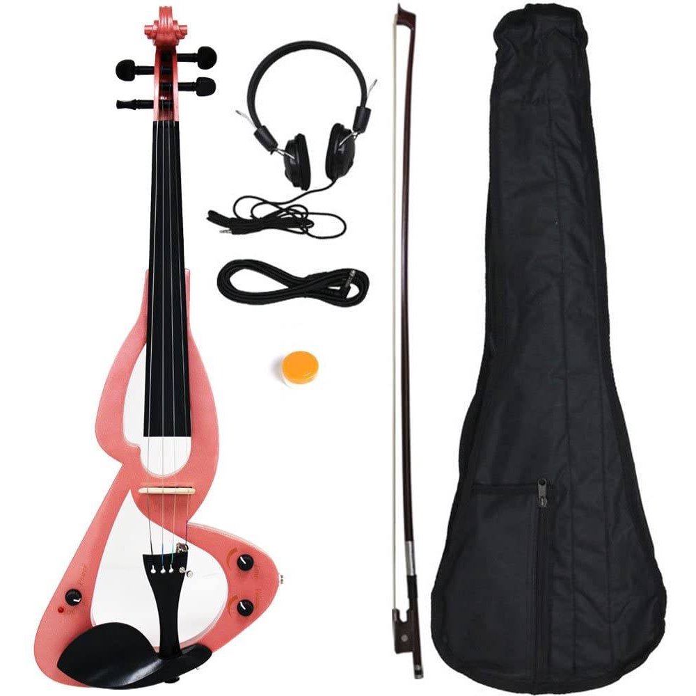 JUNELILY Electric/Silent Violin Full Size 4/4 Starter Kit Electronic