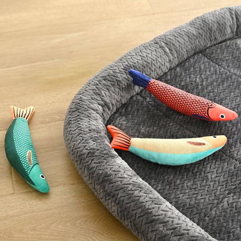 Max & Marlow Catnip Cat Toys, Fish Shaped 3-Pack photo 8