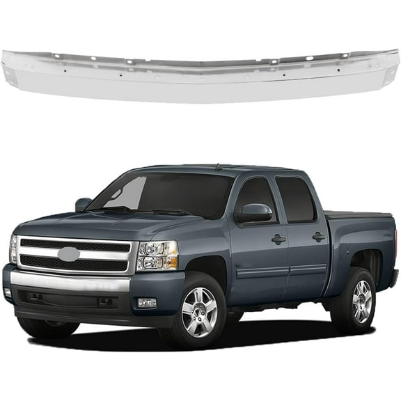SEBLAFF Front Bumper Impact Face Bar Replacement for Silverado 1500 2007-2013 2500/3500 2007-2010