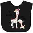 thumbnail image 3 of Inktastic My Grandma Loves Me Giraffe Boys or Girls Baby Bib, 3 of 4