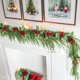thumbnail image 1 of Decoración navideña con caña de simulación para escalera de casa, 180 cm, pinos Norfolk, hojas navideñas, caña de frutos rojos, 1 of 5