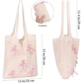 thumbnail image 2 of Bow Beach Bag,Topboutique Bow Tote Bag,Bow Crochet Handbags,Crochet Hollow Out Shoulder Tote Bag,Casual Knitted Totes Handbags for Girls Summer Beach Shopping,1 Pc Blue,Topboutique, 2 of 7