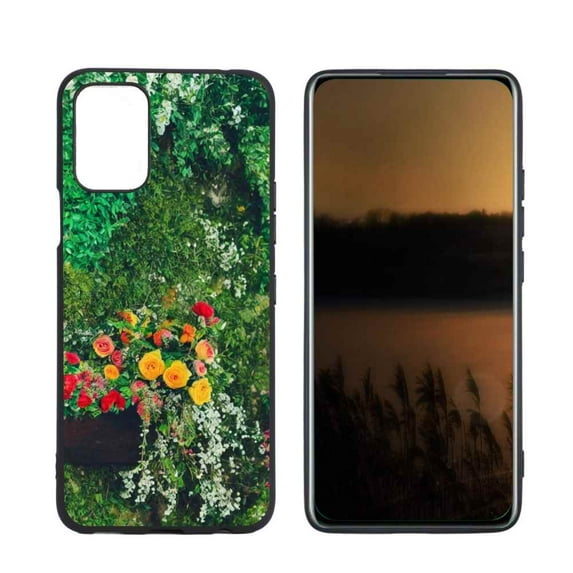 Floral-267 Phone Case, Degined for LG Q52 Case Men Women, Flexible Silicone Shockproof Case for LG Q52