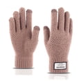 thumbnail image 3 of Guantes de punto con pantalla táctil para hombre, de invierno, con acolchado de terciopelo, para exteriores, fríos y cálidos, 3 of 5