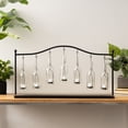 thumbnail image 2 of DecMode 7 Holder Black Metal Hanging Bottle Decorative Candle Lantern, 2 of 9