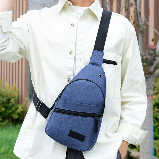 Bolsa de pecho multifuncional, diseño sencillo con tela Oxford, resistente al agua y ligera para lo esencial, ideal para viajes al aire libre, desplazamientos y uso diario.,Vsgery