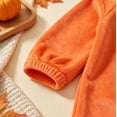 thumbnail image 7 of Gaexia Baby Girls Halloween Pumpkin Face Hooded Bodysuit Romper Long Sleeve Crawling Outfit With Shoes Two Piece Set Toddler Autumn Winter Wear, 7 of 7