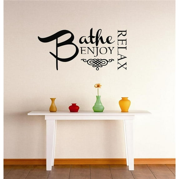 Bathe Enjoy Relax Tub Laundry Soap Washer Dryer Clean Shorts Pant Sock Shoes Tooth Paste Grandchildren Surprises Girl Boy Bedroom Wall Decal Sticker - Size: 24 Inch x 34 Inch