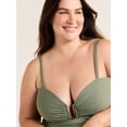 thumbnail image 4 of Time and Tru Women's and Women's Plus Ruched Tankini Swim Top, Sizes S-3X, 4 of 4
