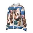 thumbnail image 2 of Kll Playful Cat Print Men'S Women’s Upf 50+ Sun Protection Outdoor Hoodie Jacket Long Sleeve Fishing Hiking Performance Shirt- Large, 2 of 8