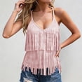 thumbnail image 2 of RUTAYY Women's Tank Tops Boho Fringe Tops Lightweight V-Neck Sleeveless Camisole Summer Casual Daily Wear Trendy Trip Vest, 2 of 5