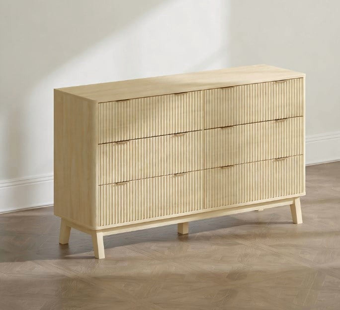 Closet Dresser,6 Drawer Double Dresser for Bedroom