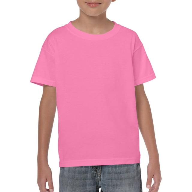 Gildan T-Shirt en Coton Épais pour Jeunes, TP, Azalée