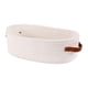 thumbnail image 3 of Cesta tejida de cuerda de algodón con asas, cesta de almacenamiento decorativa nórdica resistente Blanco, 3 of 9