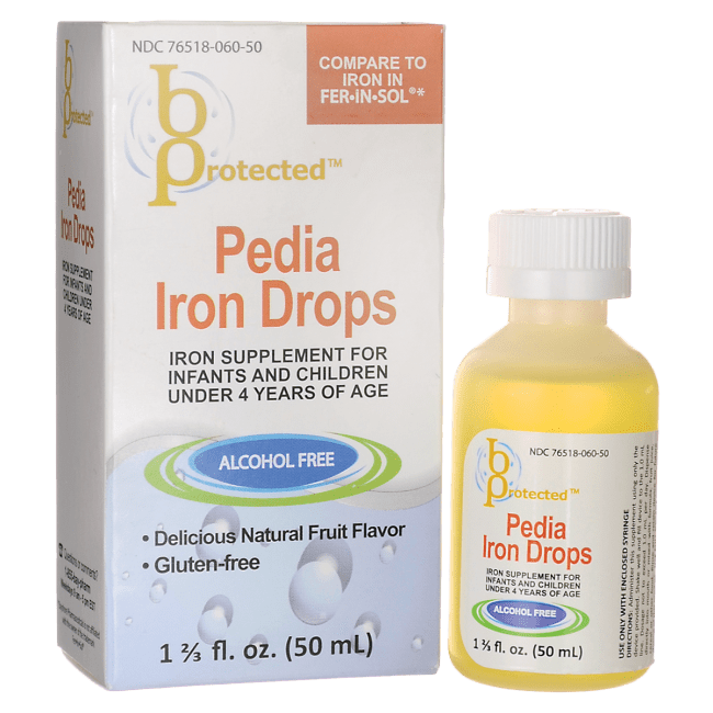 B Protected Pedia Iron Drops 1 2/3 fl oz Liquid
