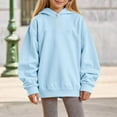 thumbnail image 2 of Ruyang Teen Girls Soft Hoodie Fall Thin Cropped Half Zipper Hooded Pullover Sweatshirts Plain Casual Long Sleeve Tops Clothes, 2 of 9