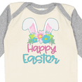 thumbnail image 4 of Inktastic Happy Easter with Bunny Ears and Flowers Boys or Girls Long Sleeve Baby Bodysuit, 4 of 5