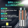 thumbnail image 3 of 1x Canbus 1156 BA15S P21W LED White 1157 BAY15D P21/5W -126SMD Bulb 7440 W21W T25 3157 7443 W21/5W Turn Signal Car Light DRL, 3 of 5