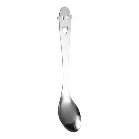 

Linen Purity 1PC Stainless Steel Spoon Cherry Rose Wooden Handle Scoop Coffee Spoon Christmas Gifts Kitchen Accessories Tableware