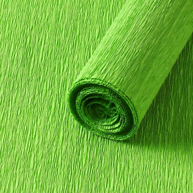 XmhyTop-A 2 rollos de papel crepé de 250 x 50 cm, ideal para decoración de fiestas, manualidades y suministros para fiestas, color verde.