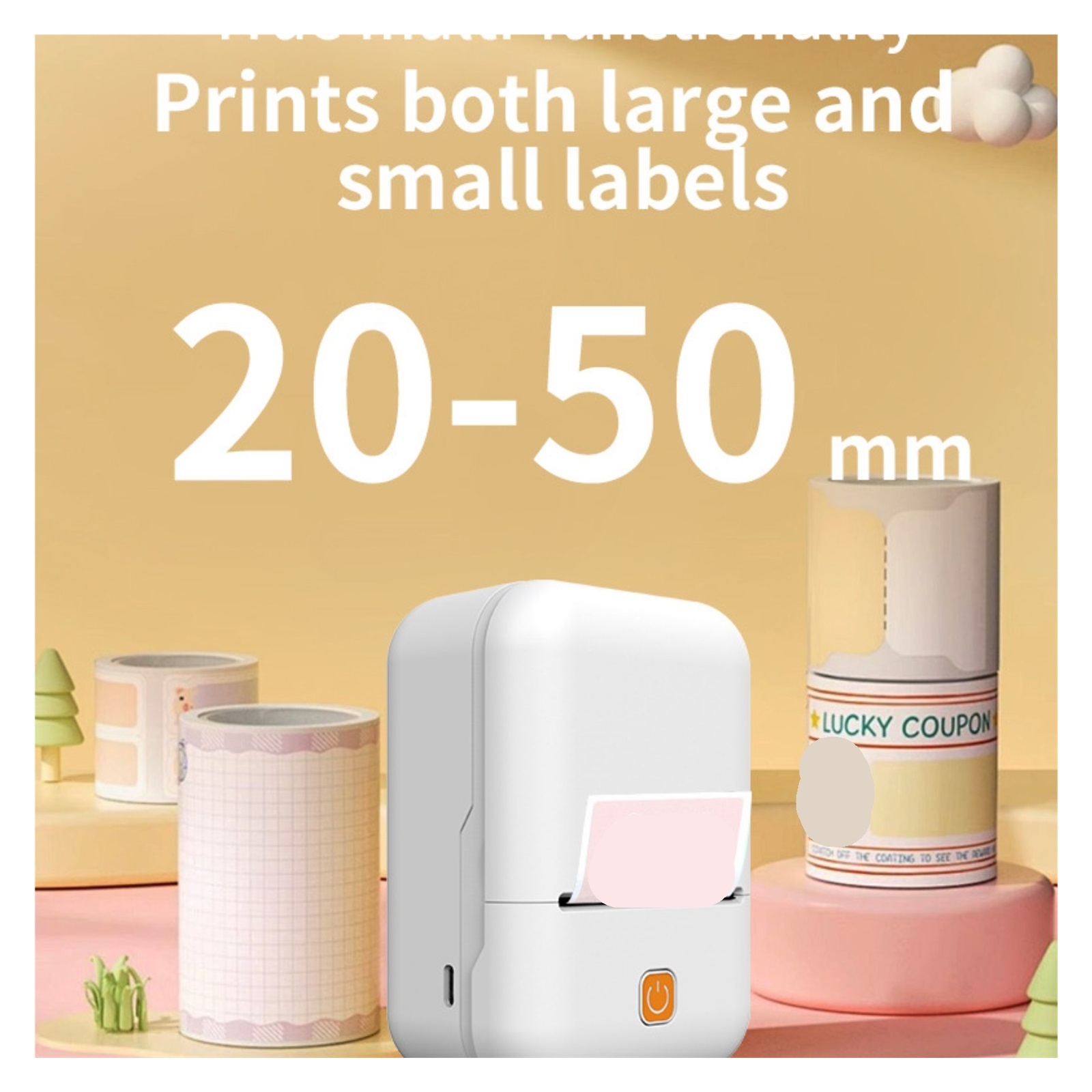 Portable Thermal Printer with Box Self-Adhesive Label Printer Small Mini Bluetooth Sticker Marker