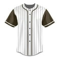 thumbnail image 3 of Striped Baseball Jersey Shirt for Men Stripes Baseball Shirts Sports Uniform, 3 of 5