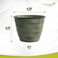 thumbnail image 4 of Headwind Consumer Products 229105 6 in. Gray Cobblest Planter, Pack of 6, 4 of 5