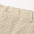 thumbnail image 4 of BiZtdJrK Mens Trendy Dress Pants Corduroy Solid Flare Pants Loose Street Casual Pants with Pockets Khaki L, 4 of 7