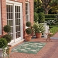 thumbnail image 3 of SAFAVIEH Courtyard Trena Fishes Indoor/Outdoor Area Rug, Dark Green/Ivory, 4' x 4' Square, 3 of 12