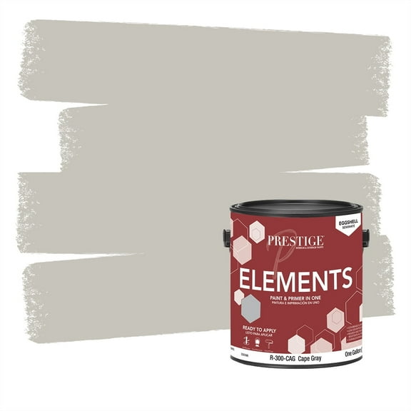 Prestige Paints Elements Interior Paint and Primer in One, Eggshell, 1 Gallon, Cape Gray