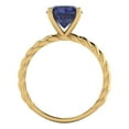 thumbnail image 4 of Clara Pucci 14K Yellow Gold 2ct BlueSapphire Solitaire Ring for Women, 4 of 8