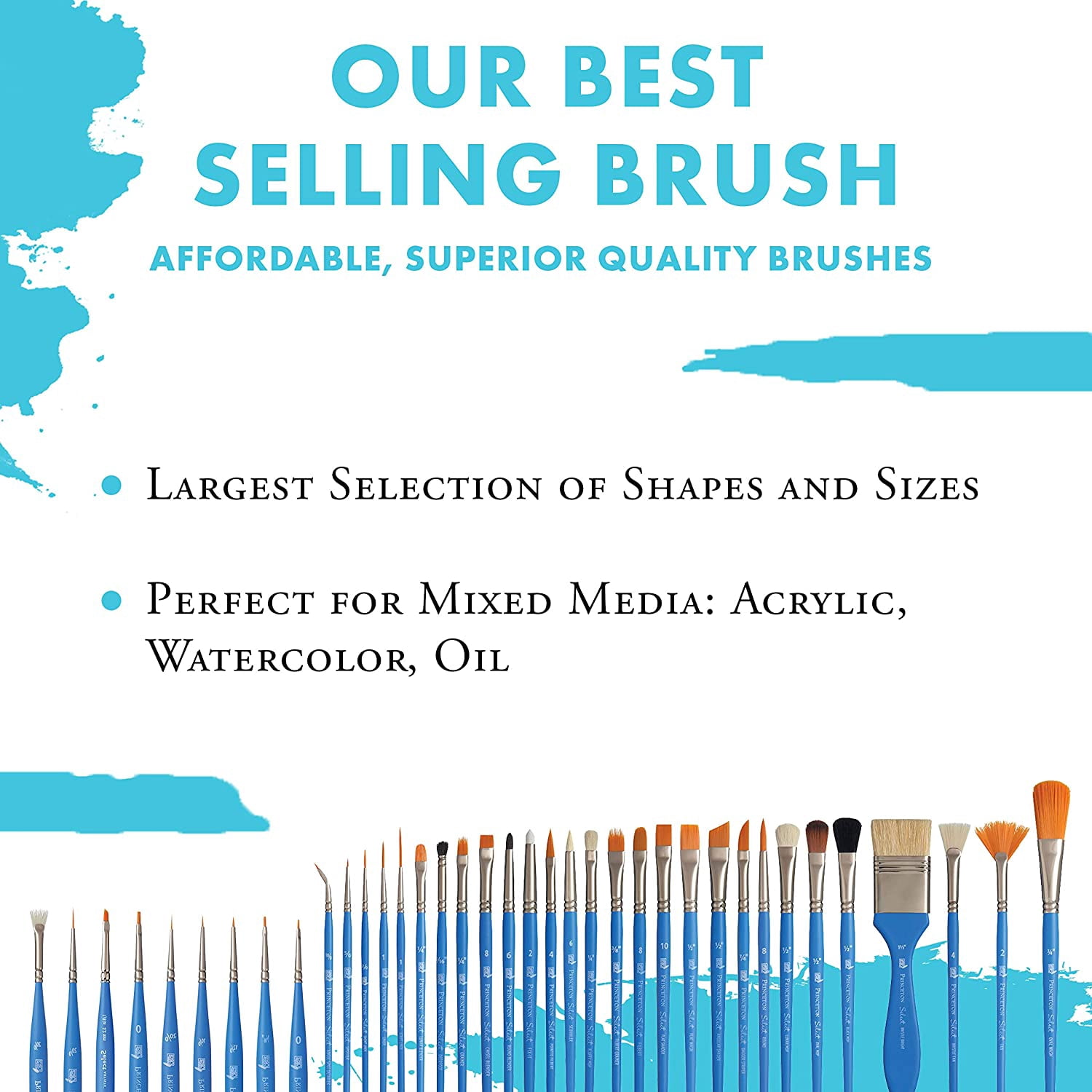 JJEAN-Select Artiste, Series 3750, Paint Brush for Acrylic, Watercolor and Oil, Grainer, 3/4 Inch