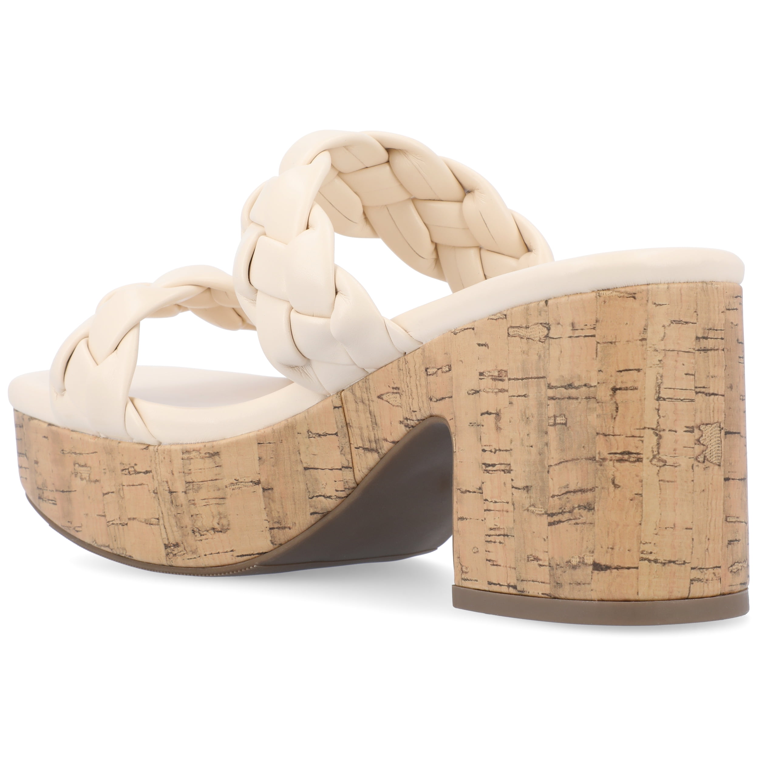 Journee Womens Kyaa Braided Strap Platform Sandals