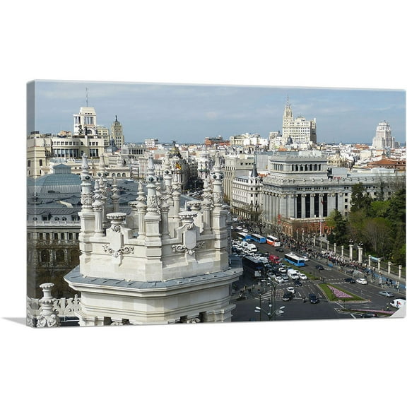 ARTCANVAS Madrid Spain Skyline Canvas Art Print - Size: 26" x 18" (0.75" Deep)