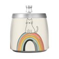 thumbnail image 7 of Yayeee Ashtray with Lid for Cigarette Smokeless Stainless Steel Home Ash Holder, White Cat Rainbow, 7 of 7