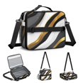 thumbnail image 5 of Black and Gold Marble Pattern Insulated Lunch Bag with Shoulder Strap and Bottle Holder,Bento School Lunch Bag Box,11x9.5x3.5 Inches, 5 of 5
