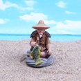 thumbnail image 3 of Pequeño pescador de resina artesanal, bonsái de paisaje en miniatura, 3 of 5