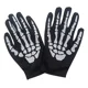 thumbnail image 2 of 1 Par Guantes Grandes Diseño Huesos Calaca Ligeros Poliéster, 2 of 4