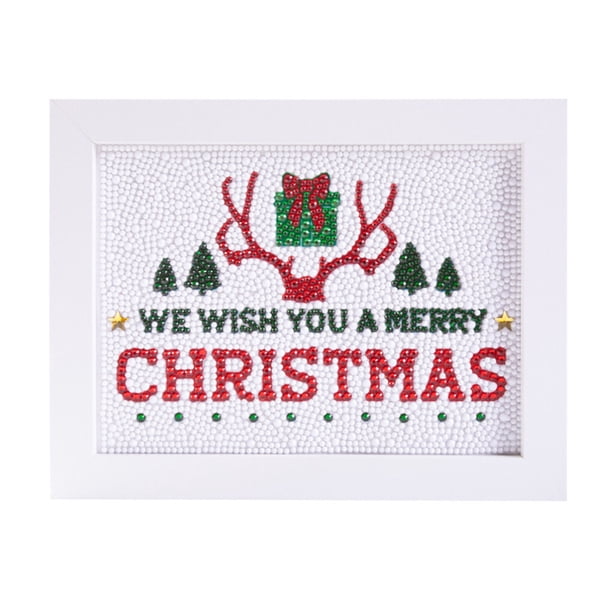 Cateissary 5D Navidad diamante pintura completo taladro enmarcado niños diamante pintura DIY hecho a mano Navidad diamante pegatinas regalo de Kits de decoración para fiestas No.01