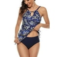 thumbnail image 6 of Charmo Halter Tankini Swimsuit for Womens Tie Side Two Piece Bath Suit with Bikini Bottoms, 6 of 8