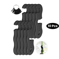 Qianfeng 10 Pack Aluminum Rope Tensioner for Camping Tent (Black)