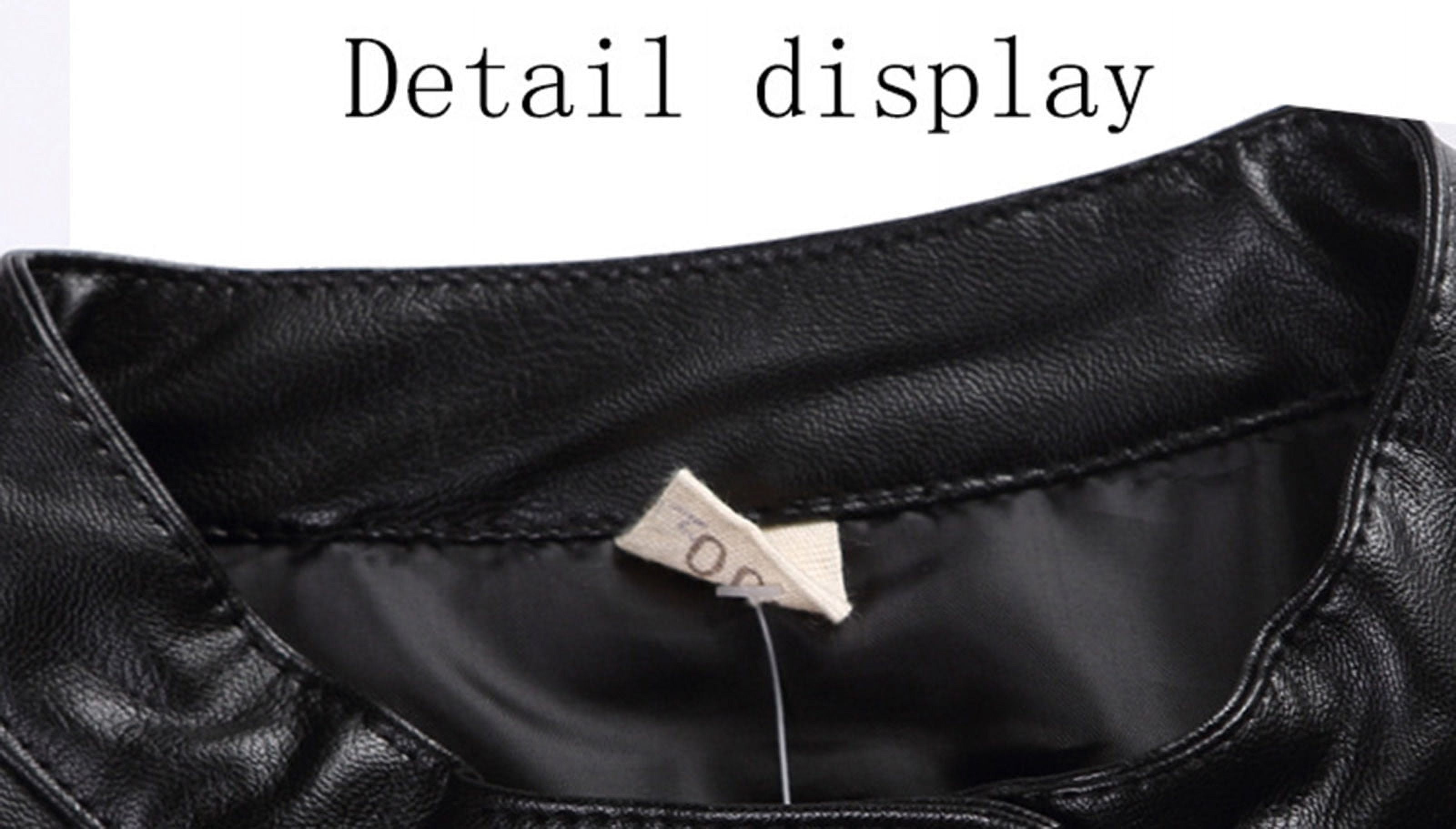 KTMKH Toddler Kids Little Boys Long Sleeve Leather Zipper Jacket Spring Autumn Lightweight PU Coat For Boys For 6-7 Years