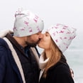 thumbnail image 5 of Kdxio Breast Cancer Awareness (4) Winter Beanie for Men Women Beanie Knit Hat Cuffed Cap Beanie Knit Chunky Snow Cap, 5 of 6