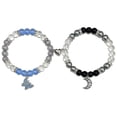 thumbnail image 2 of Pulsera de cuentas de cristal de mariposa, Gato y Araña, pulseras inspiradas en la amistad a juego, regalos de joyería para amigos, 2 piezas por juego, 2 of 4