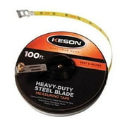 Keson ST10018 100 Foot Long Tape Measure with 16 Inch Stud Markings, Yellow