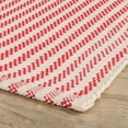 thumbnail image 4 of Pinstripe Red/Ivory Handwoven Indoor/Outdoor Rug, 8' x 10', 4 of 5
