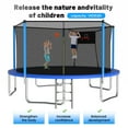 thumbnail image 5 of Mersco 14ft Outdoor Trampoline for Kids and Adults, Backyard Trampoline with Basketball Hoop and Enclosure Net, Jumping Trampoline for Boys and Girls Birthday Gift, Blue, 5 of 11