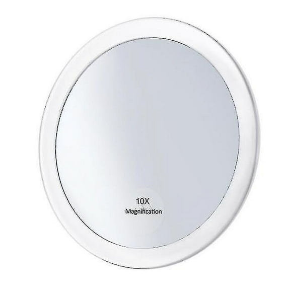 10x Magnifying Glass Mirror - Magnification Mirror For Travel (white) - Makeup Mirrors