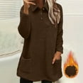 thumbnail image 2 of Npasoilc Fleece Tops for Women Button Lapel Neck Long Sleeve Pullover Blouse Fall Winter Warm Lightweight Tops Casual Fall Outfits, 2 of 6